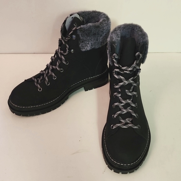 Time and Tru Memory Foam Heay Duty Womens Black Fashion/Winter Boots, Work Boots - Picture 4 of 8